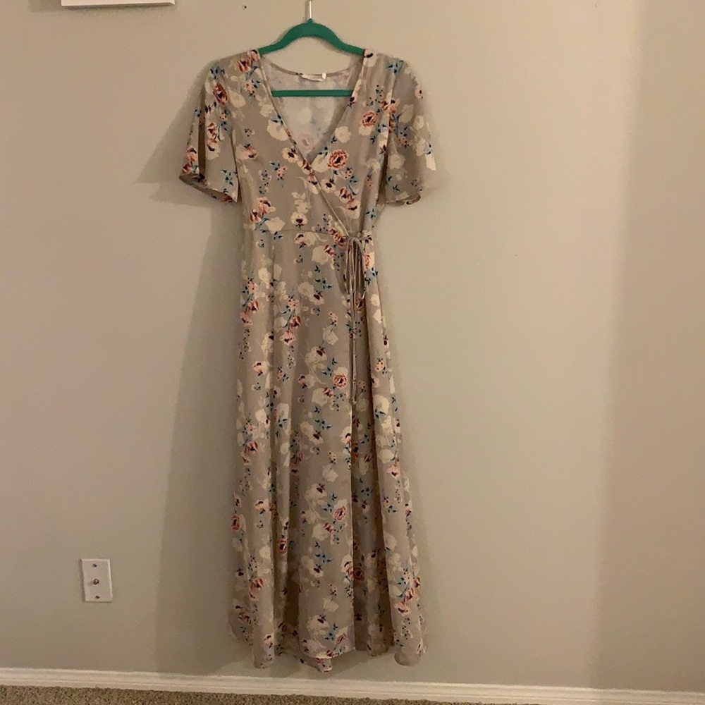Piper and Scoot floral wrap dress